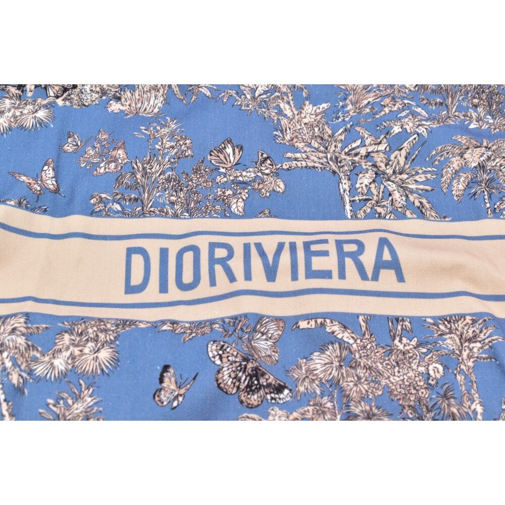 Dior Beauty Dioriviera Makeup Beach Tote Bag Large Blue Palm Tropical Travel GWP - Picture 9 of 12